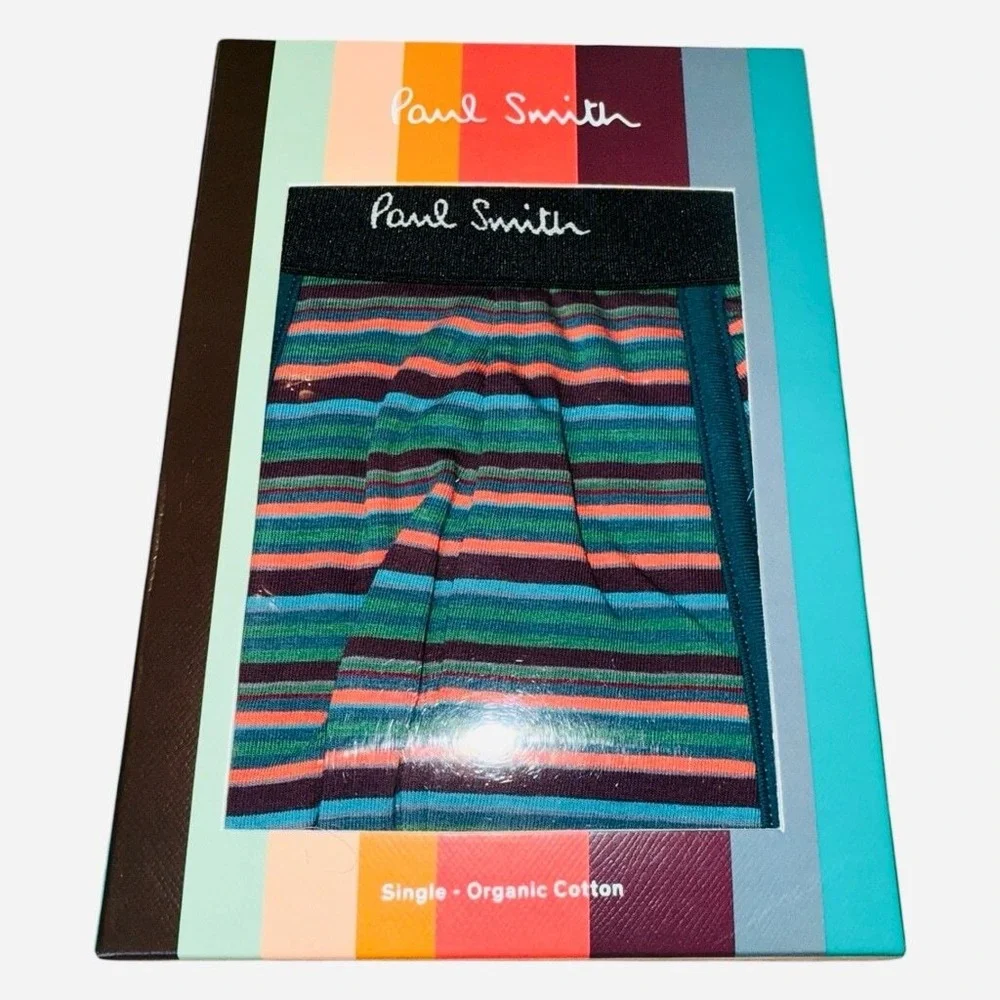 Paul Smith XXL Boxer Briefs Multi Striped Trunk Organic Cotton Boxer Briefs